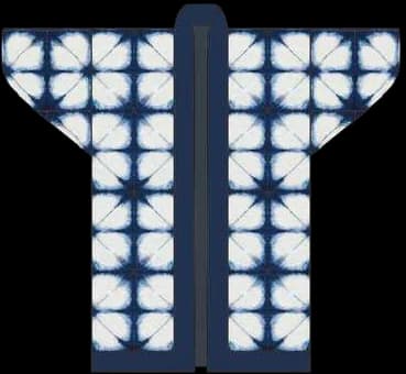 Digital kimono study: a checkerboard of white resist squares.